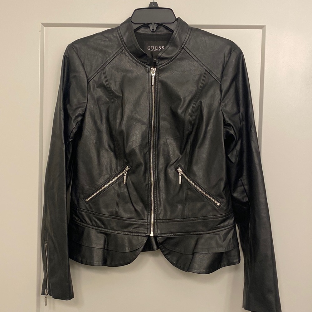 GUESS Black Leather Jacket